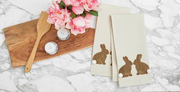 Towel - Easter Nature Bunny Kitchen Towel - SALE!!!