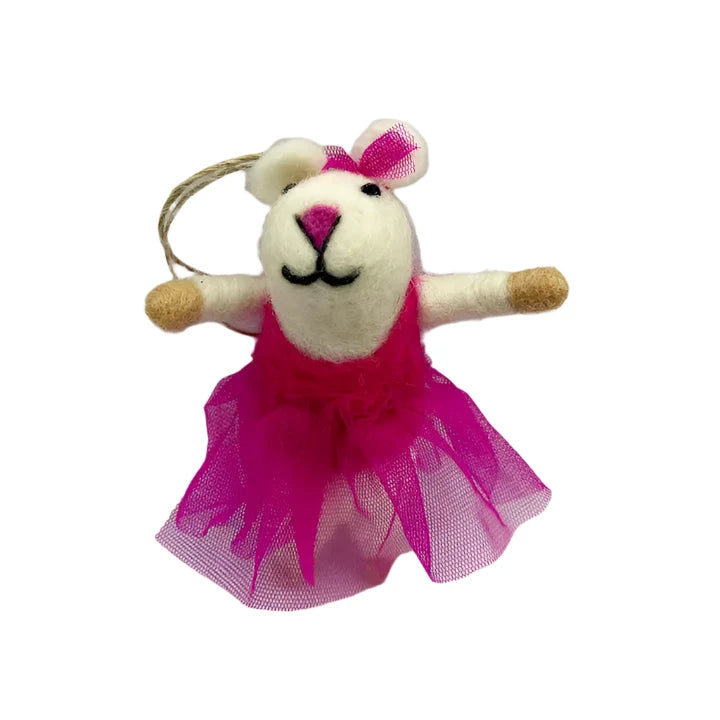 Ornament - Felt - Ballerina Mouse