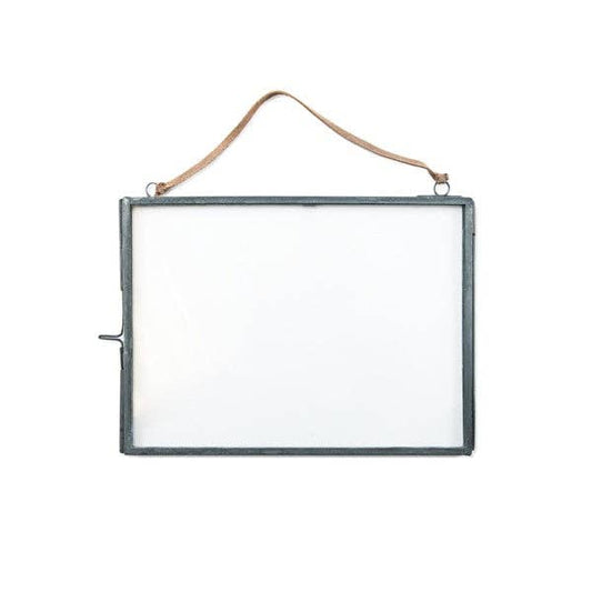 8"x6" Horizontal Hanging Picture Frame with Zinc Finish