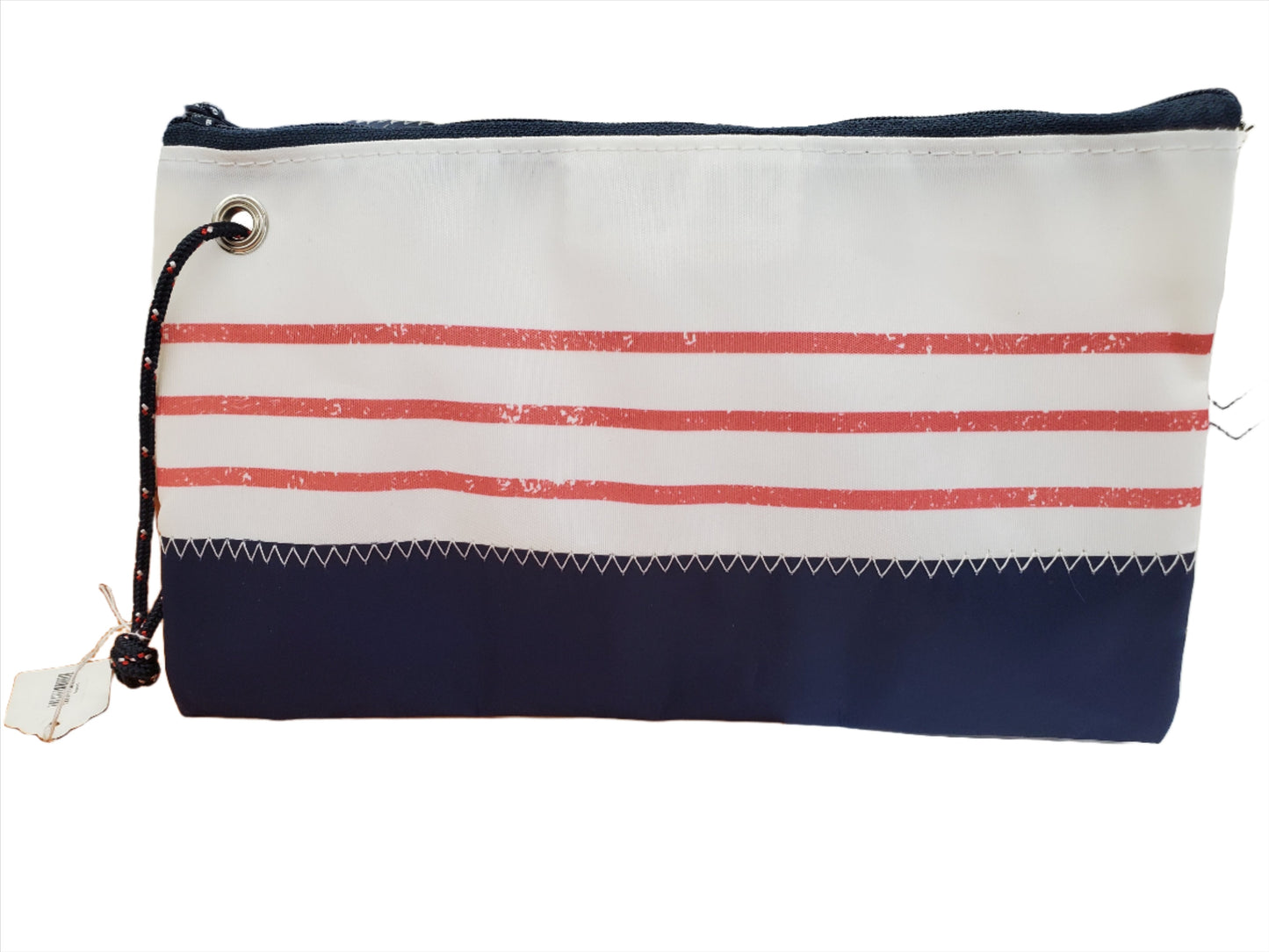 Seabag - Zippered Hand Pouch, Red White and Blue