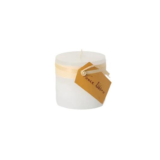 White 3x3 Timber Candle