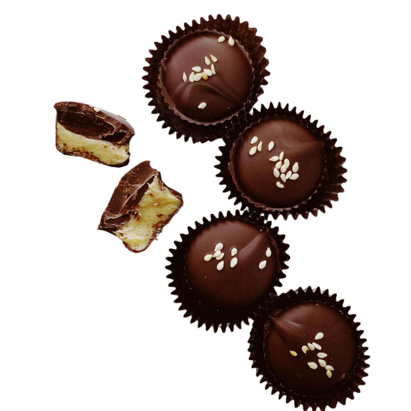 Chocolate - Tahini (Sesame Seed Butter) Cups - Dark Chocolate