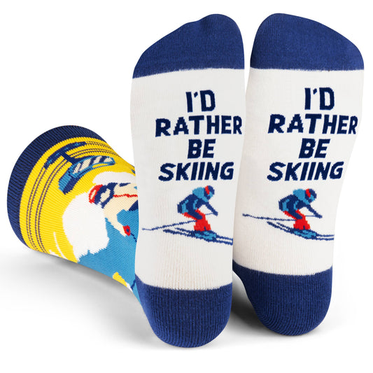Lavley - I'd Rather Be Skiing Socks (CO Edition)