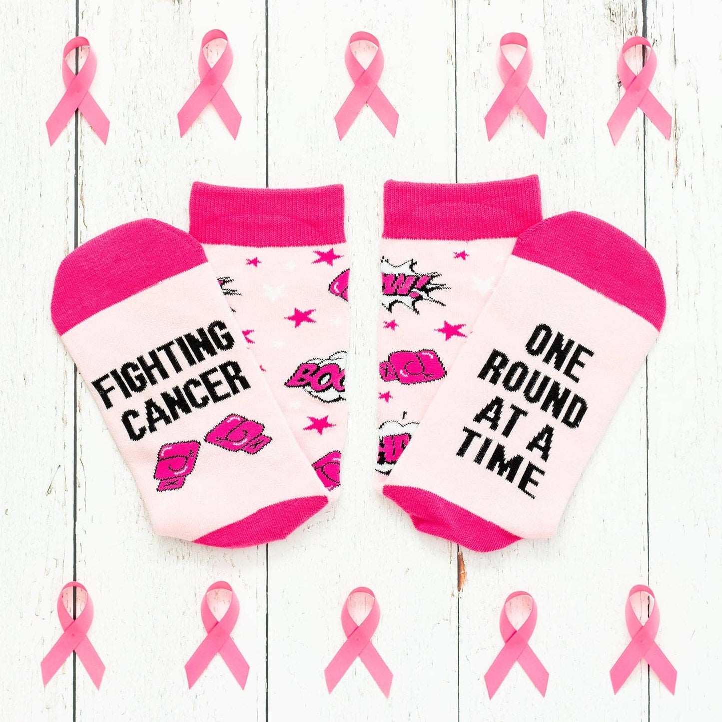 Lavley - Beat Cancer Pink Socks