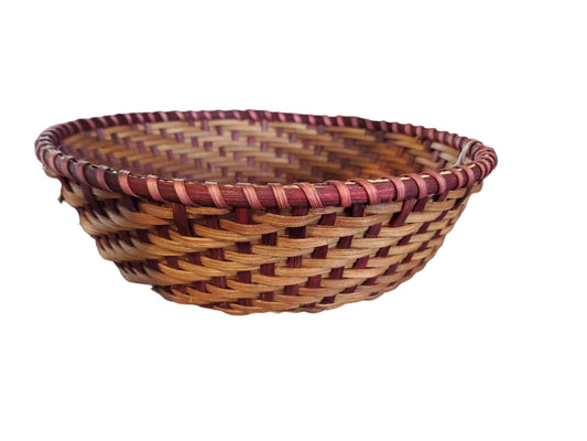 Handmade Basket - #304 - Purple Hard Wooden Bottom