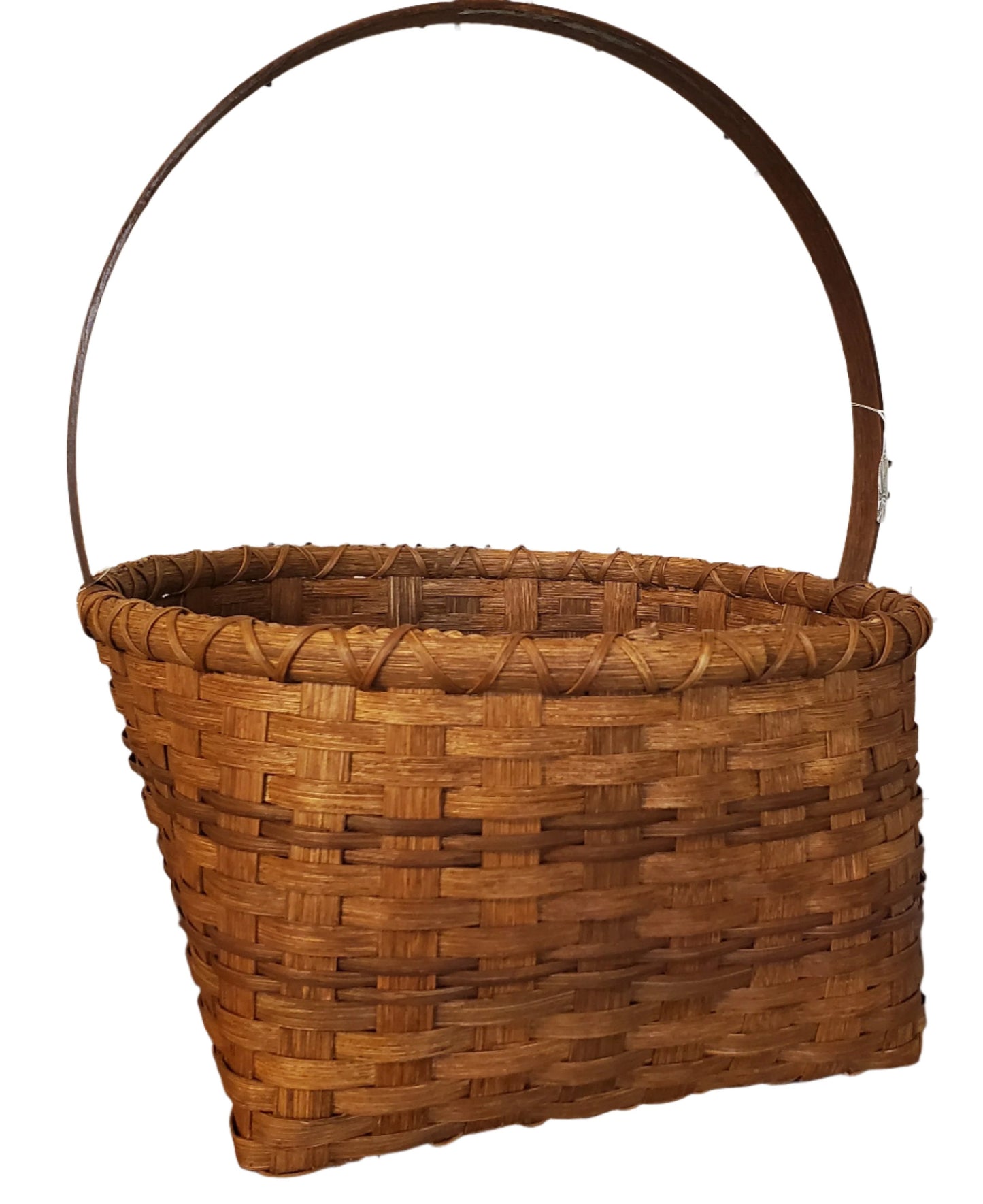 Handmade Basket - #306 - Tan Square w/ rounded handle