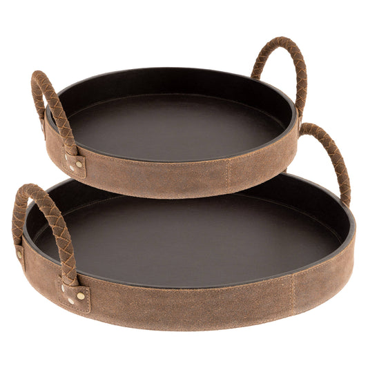 Trays - Leather Round