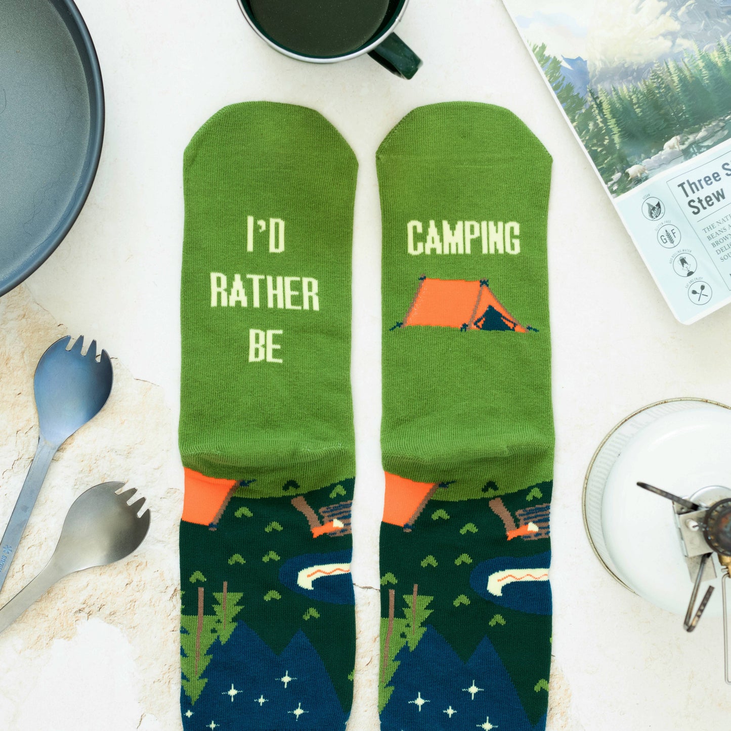 Lavley - I'd Rather Be Camping Socks