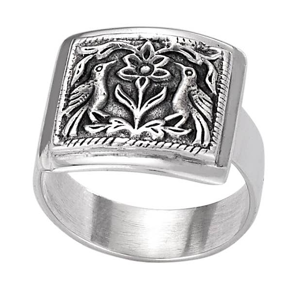 Birds In Paradise Sterling Silver Ring