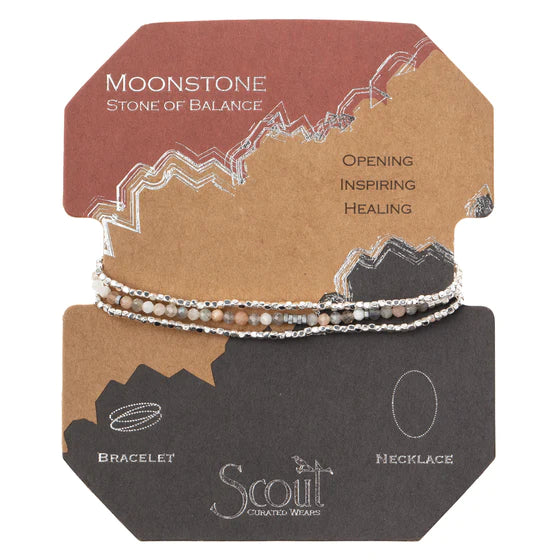 Scout - Bracelet/Necklace - Delicate Stone Wrap