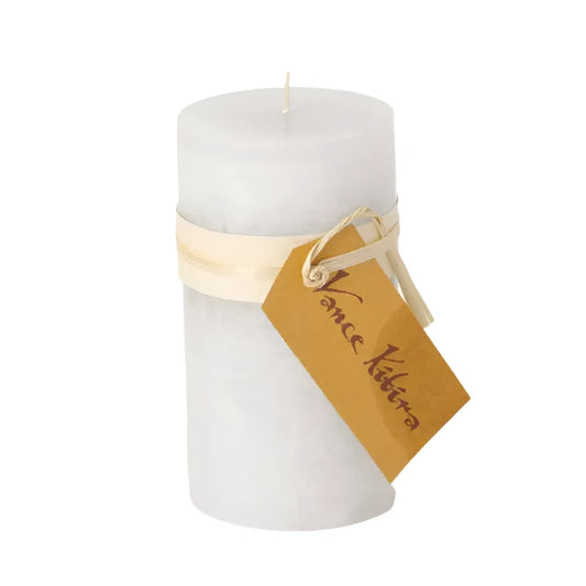 White 3x6 Timber Candle