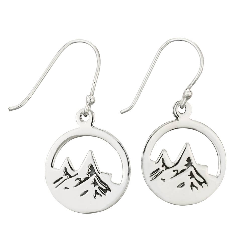 Top of the World Sterling Silver Mountain Earrings