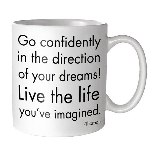 Mug - Go Confidently (Henry David Thoreau)