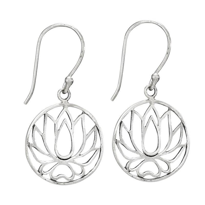 The Bright Side Sterling Silver Open Lotus Earrings