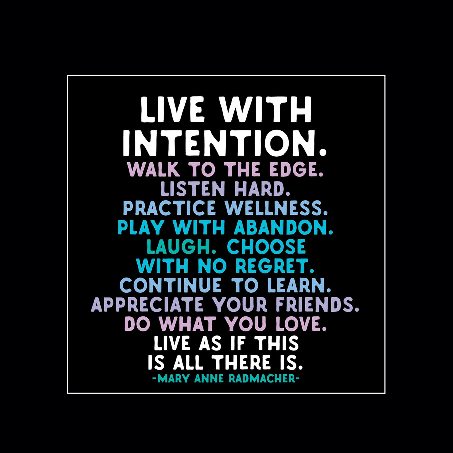 Quotable - Magnet - MD77 -Live with Intention