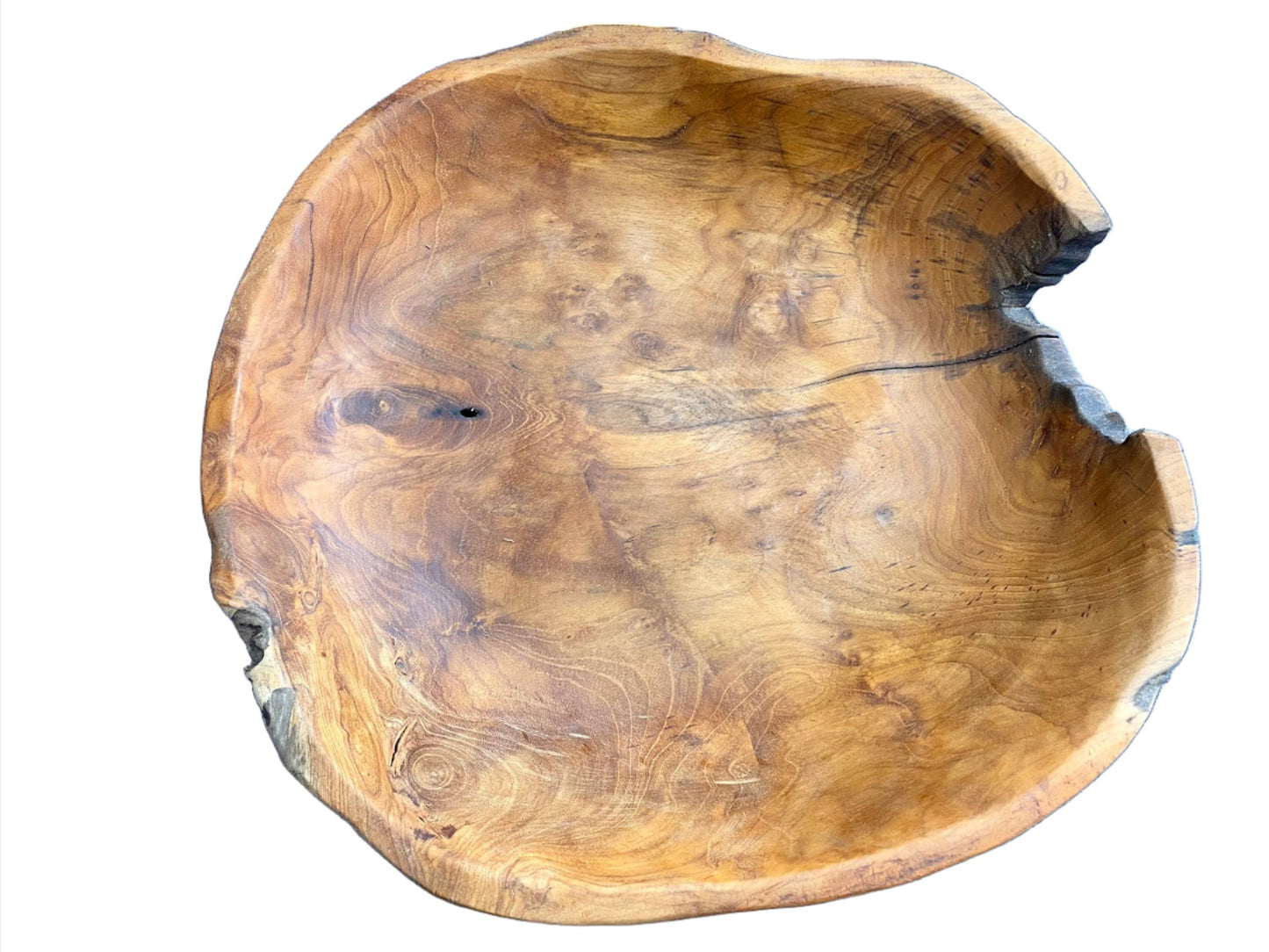 Large Live Edge Salvaged Teak Bowl