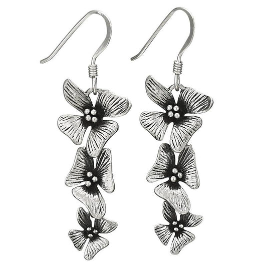 Tres Flores Sterling Silver Earring