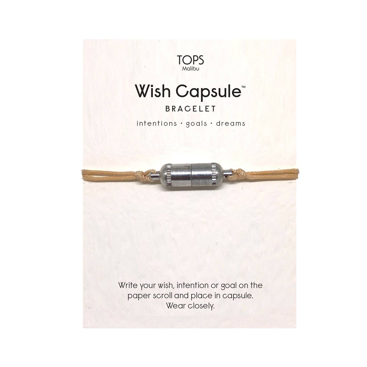 TM - Silver Wish Capsule Bracelet w/ Scrolls