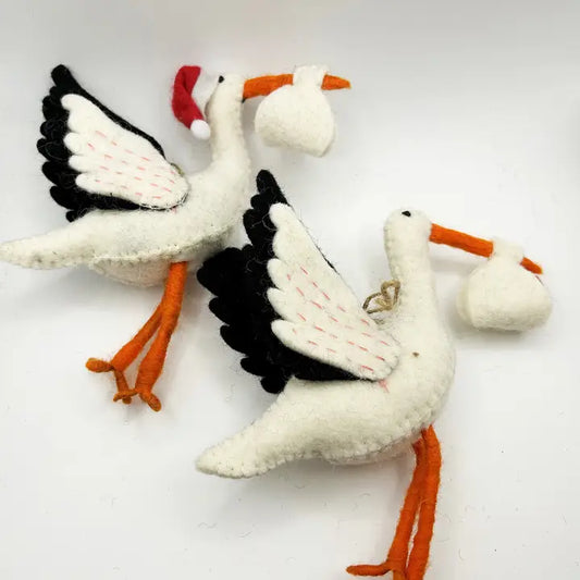 Ornament - Felt - Stork Sloane