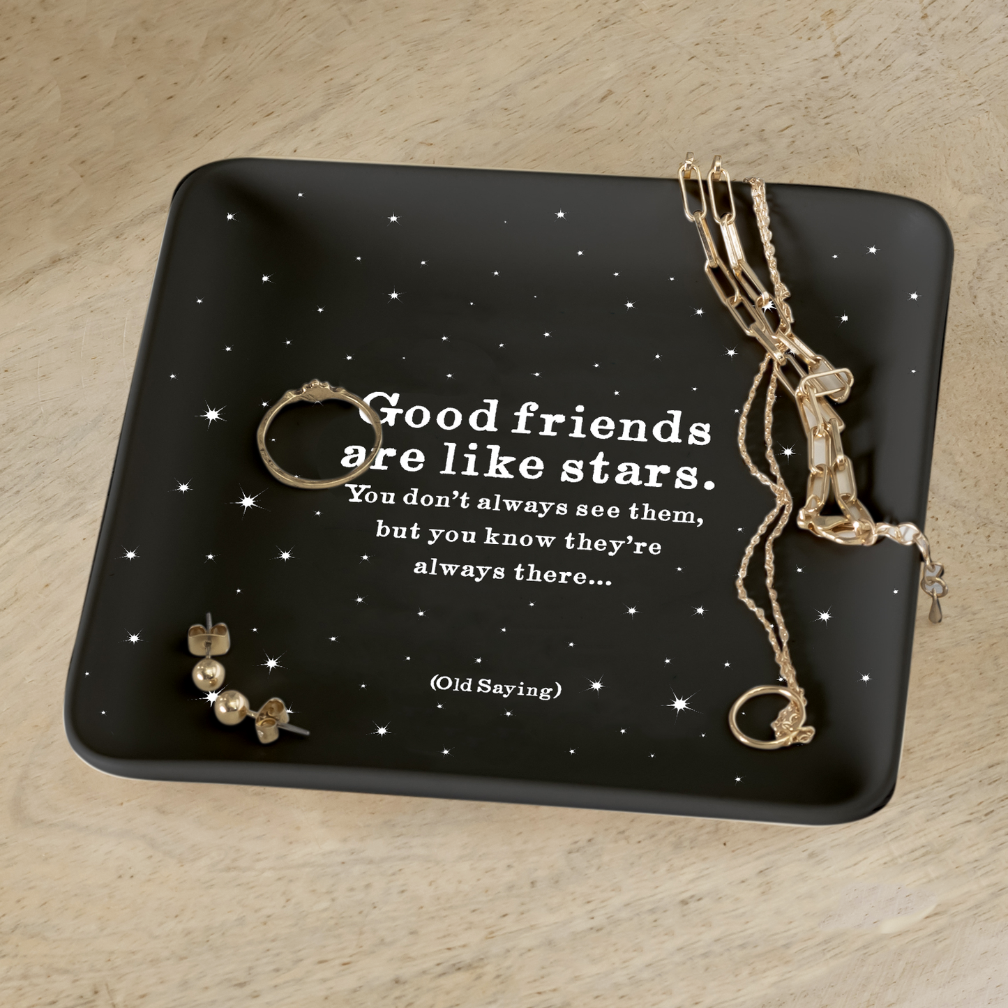 Trinket Dish - Good Friends Stars (Old Saying)