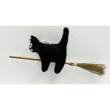 Ornament - Felt - Black Cat Luna