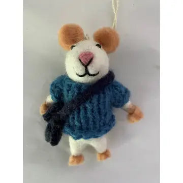 Ornament - Felt - BookBag Mouse