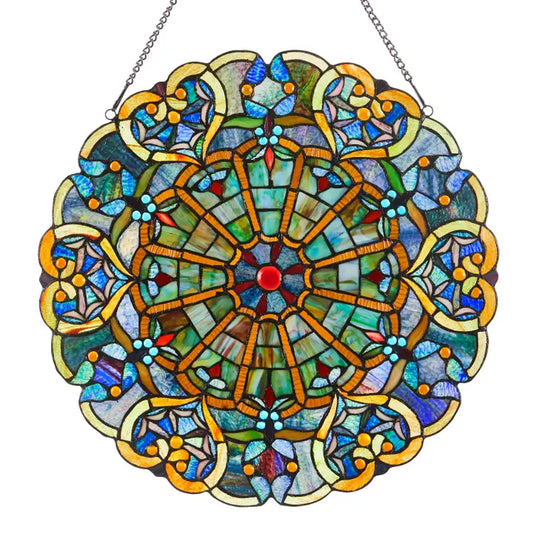 Stained Glass - Blue Webbed Heart