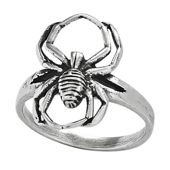 Along Came A Spider Sterling Silver Ring