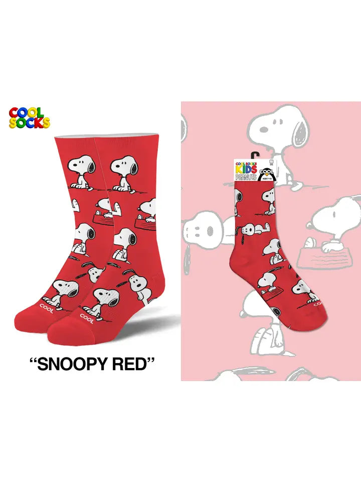 Cool Socks - Peanuts - Snoopy Red 4-7