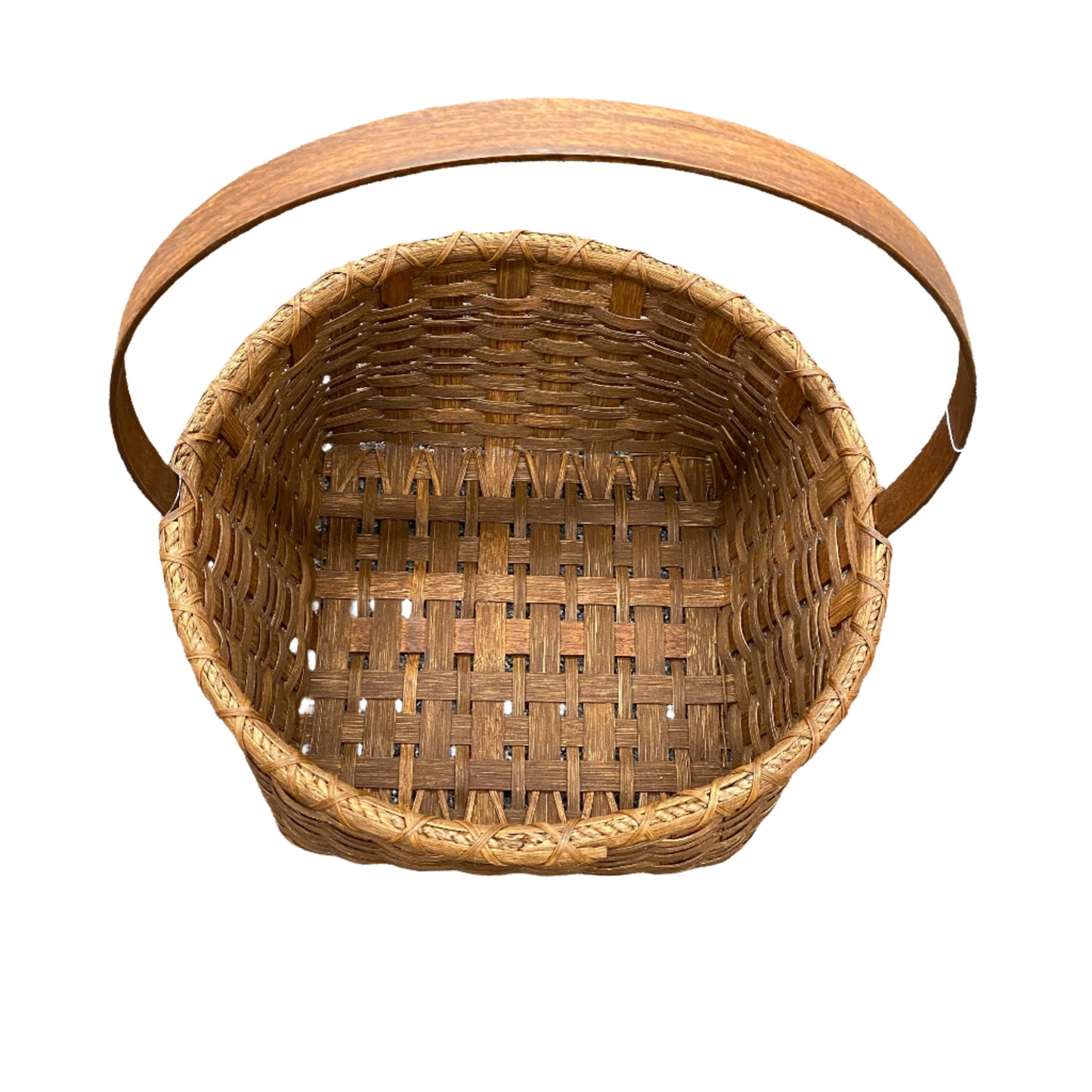 Handmade Basket - #306 - Tan Square w/ rounded handle