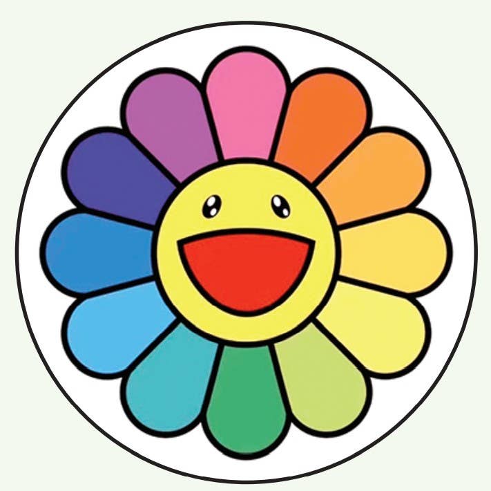Ephemera - Button - happy flower
